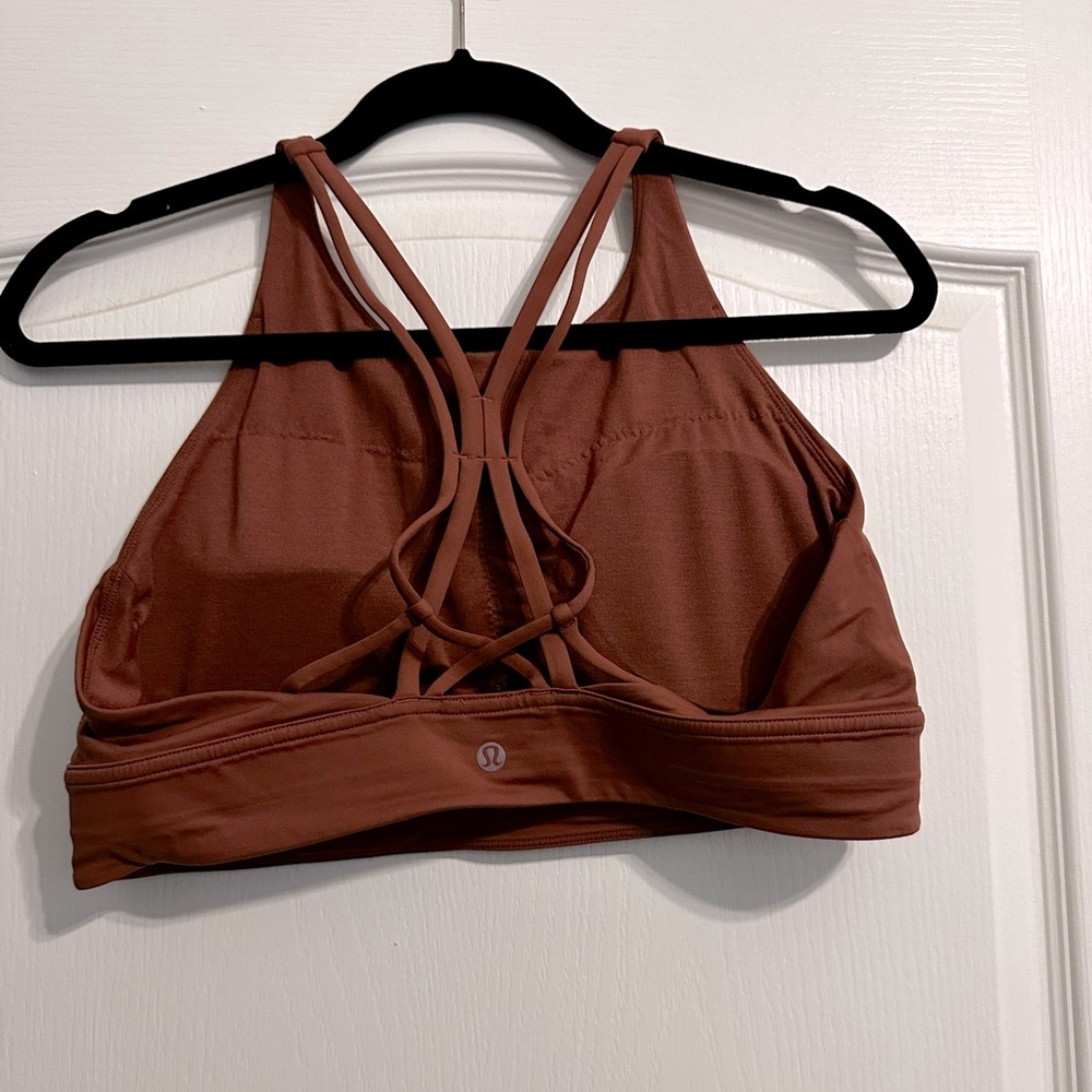 Lululemon Strappy Sports Bra in Rust